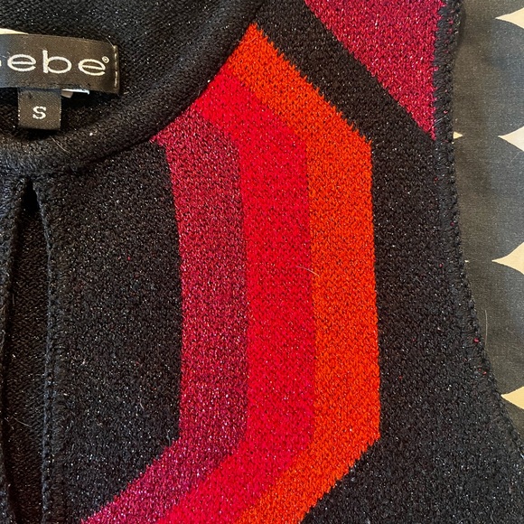 Bebe Black and Red Sleeveless Top - Picture 4 of 6